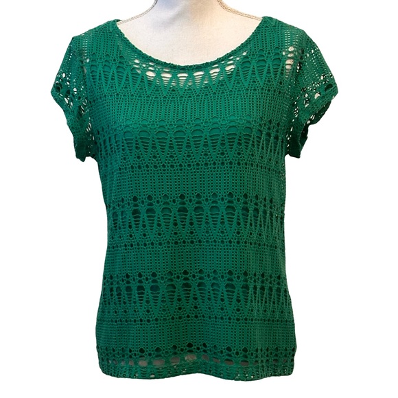 Chicos women green knit top~ Size1 - Picture 2 of 11